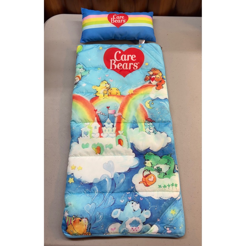 American Girl Courtney Care Bears Sleeping Bag Pillow Bedtime Bear Retired Set